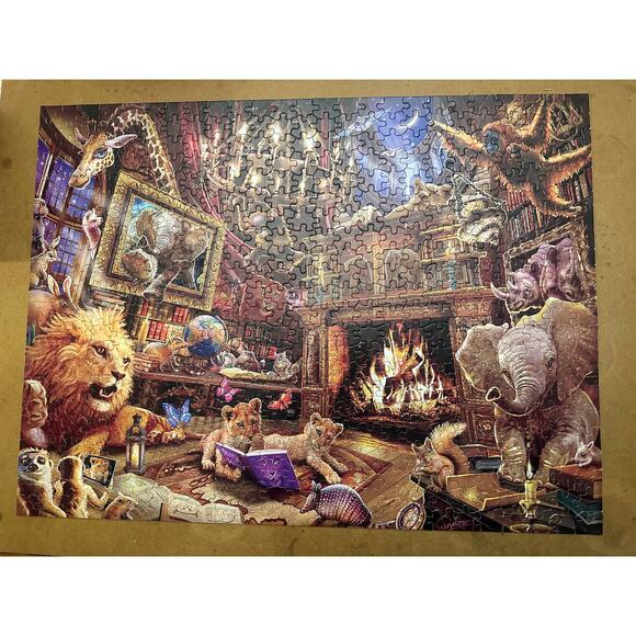 Story Mania Ceaco Puzzle Jigsaw 550 Piece 100% Complete Jungle Animals Fantasy - Picture 2 of 6